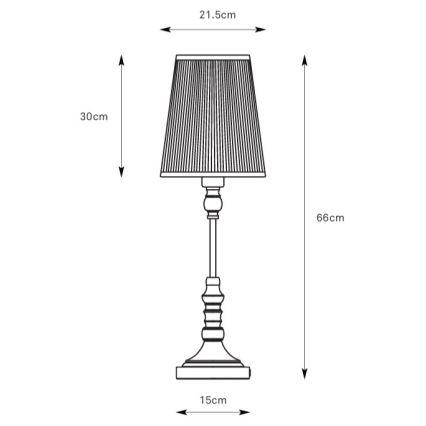 Markslöjd 108970 - NOBLE pöytävalaisin 1xE14/40W/230V 66 cm valkoinen/messinki