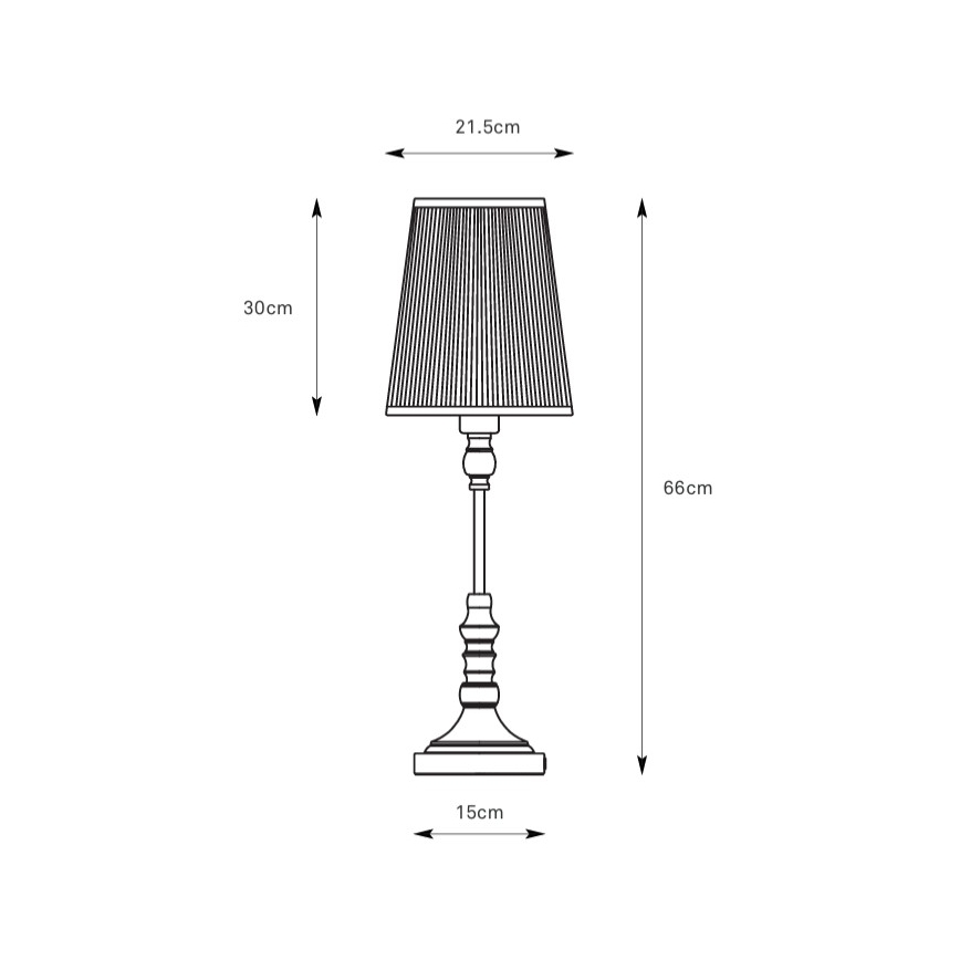 Markslöjd 108970 - NOBLE pöytävalaisin 1xE14/40W/230V 66 cm valkoinen/messinki