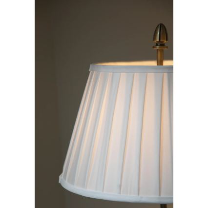 Markslöjd 108972 - Lattiavalaisin OXFORD 1xE14/40W/230V valkoinen/messinki