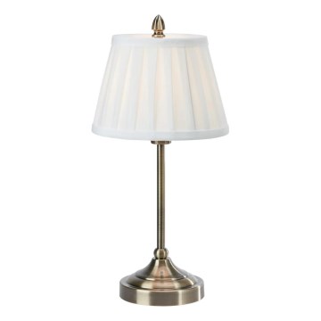 Markslöjd 108973 - Pöytävalaisin OXFORD 1xE14/40W/230V valkoinen/messinki