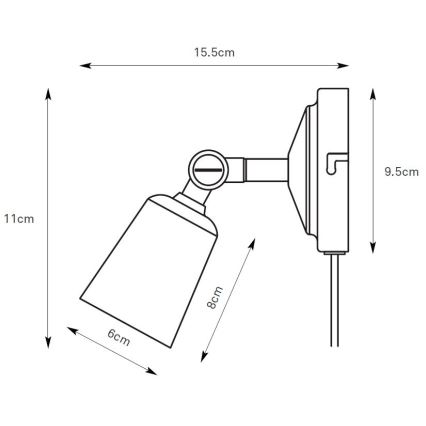 Markslöjd 108978 - Seinäspotti TINY 1xGU10/7W/230V messinki