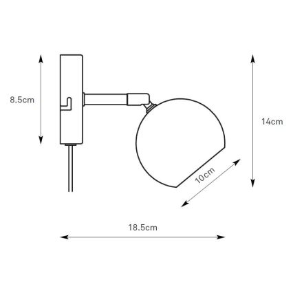 Markslöjd 108984 - Seinään asennettava kohdevalaisin POP 1xGU10/7W/230V ruskea
