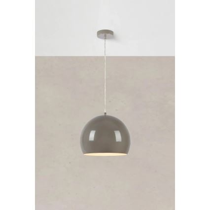 Markslöjd 108986 - Riippuvalaisin vaijerilla POP 1xE27/40W/230V halkaisija 28 cm harmaa