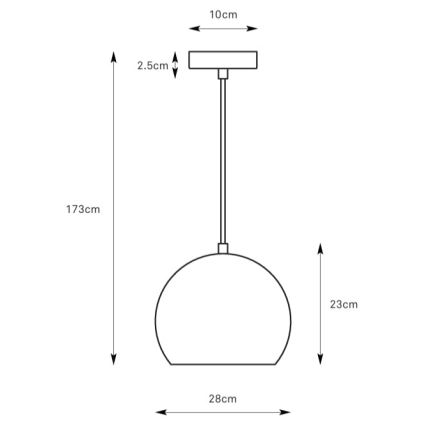Markslöjd 108986 - Riippuvalaisin vaijerilla POP 1xE27/40W/230V halkaisija 28 cm harmaa
