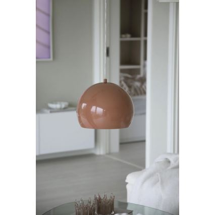 Markslöjd 108987 - POP-riippuvalaisin johdolla 1xE27/40W/230V, halkaisija 28 cm, ruskea