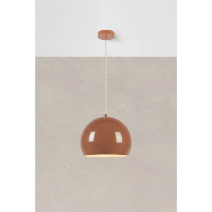 Markslöjd 108987 - POP-riippuvalaisin johdolla 1xE27/40W/230V, halkaisija 28 cm, ruskea