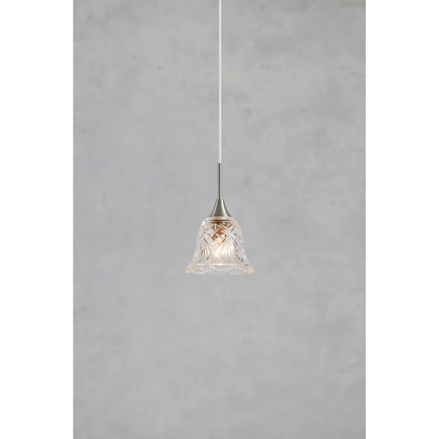 Markslöjd 109012 - LUNA riippuvalaisin vaijerilla 1xE14/40W/230V mattakromi