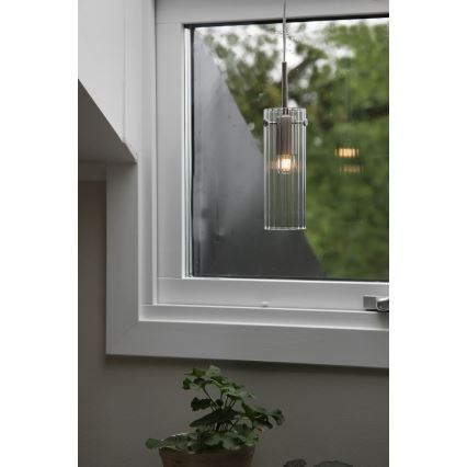 Markslöjd 109013 - Riippuvalaisin vaijerilla TIBIA 1xE14/40W/230V kirkas/messinki