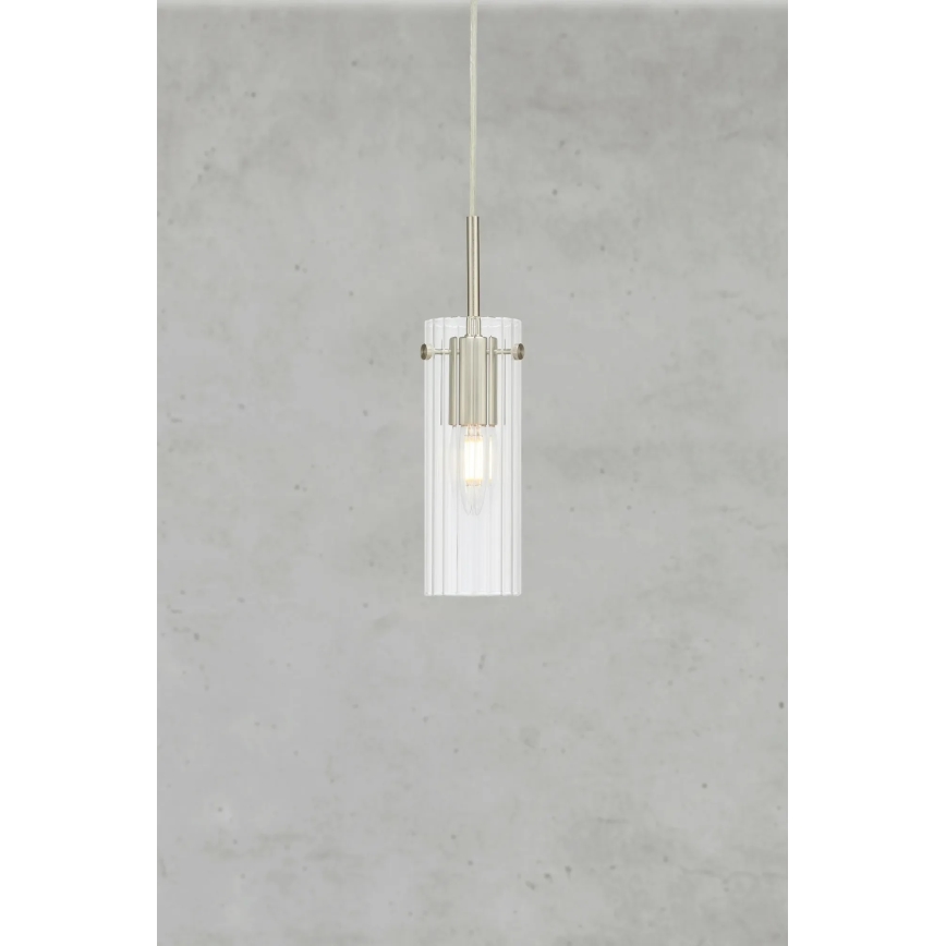 Markslöjd 109013 - Riippuvalaisin vaijerilla TIBIA 1xE14/40W/230V kirkas/messinki