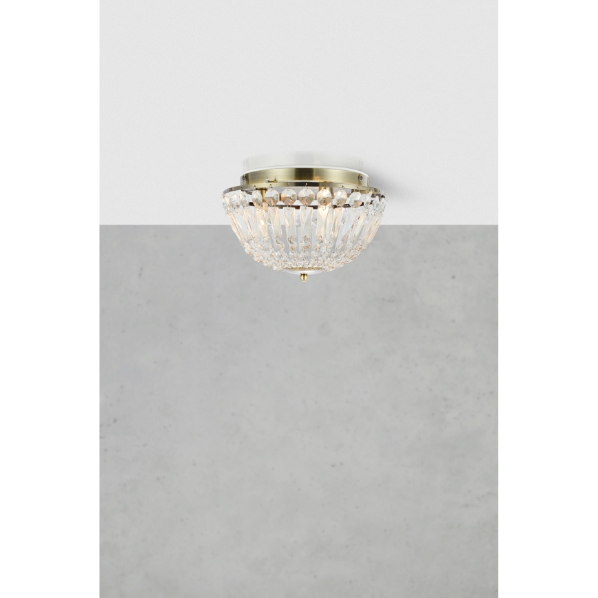 Markslöjd 109031 - Kylpyhuoneen kattovalaisin ESTELLE 3xG9/20W/230V halkaisija 30 cm IP44 messinki