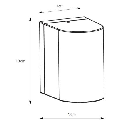 Markslöjd 109107 - LED-himmennettävä ulkokäyttöinen seinävalaisin ALOR LED/4,9W/230V IP65 musta