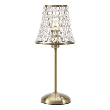 Markslöjd 109125 - LED himmennettävä ladattava kosketusohjattu pöytälamppu LIORA 1xE14/2W/2000 mAh messinki