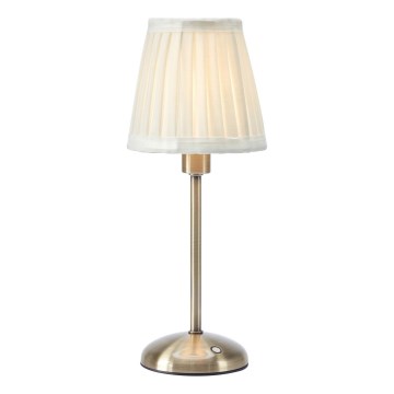 Markslöjd 109126 - LED-himmennettävä ladattava kosketustoiminen pöytävalaisin ANNO 1xE14/2W/2000 mAh valkoinen/messinki