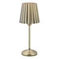 Markslöjd 109127 - LED-himmennettävä ladattava kosketusohjattu pöytälamppu CELIA 1xE14/2W/2000 mAh messinki