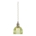 Markslöjd 109138 - GOTA-riippuvalaisin vaijerilla 1xE14/40W/230V halkaisija 13 cm savunvihreä/messinki