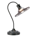 Markslöjd 109151 - Pöytävalaisin NOVIA 1xE27/60W/230V musta/savunharmaa