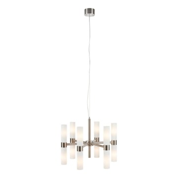 Markslöjd 109154 - Riippuvalaisin kaapelilla ELARA 12xE14/40W/230V halkaisija 60 cm mattakromi
