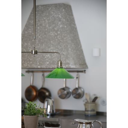 Markslöjd 109161 - Varrellinen kattovalaisin VELA 2xE27/60W/230V vihreä/messinki