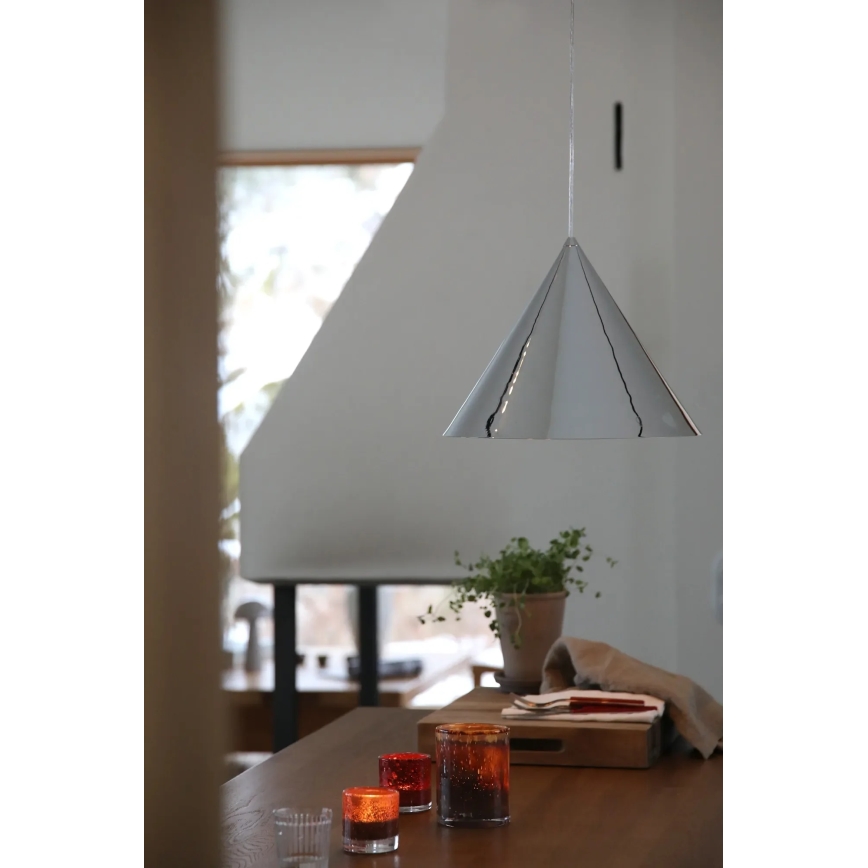 Markslöjd 109163 - Riippuvalaisin kaapelilla TIP 1xE27/60W/230V kiiltävä kromi