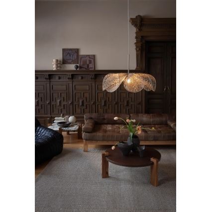 Markslöjd 109170 - Riippuvalaisin STYRKA vaijerilla 1xE27/40W/230V, halkaisija 75 cm, beige