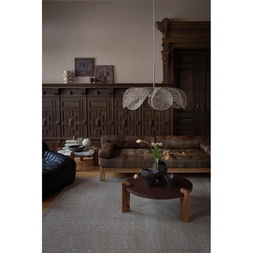 Markslöjd 109170 - Riippuvalaisin STYRKA vaijerilla 1xE27/40W/230V, halkaisija 75 cm, beige
