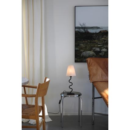 Markslöjd 109171 - Pöytävalaisin VEYA 1xE14/40W/230V pellava/musta
