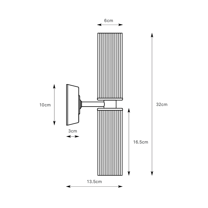 Markslöjd 109236 - Kylpyhuoneen seinävalaisin RIMINI 2xG9/20W/230V IP44 messinki