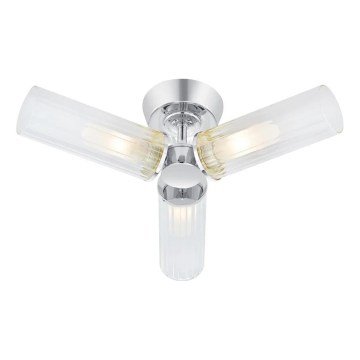 Markslöjd 109237 - Kylpyhuoneen pinta-asennettava kattovalaisin RIMINI 3xG9/20W/230V IP44 kiiltävä kromi