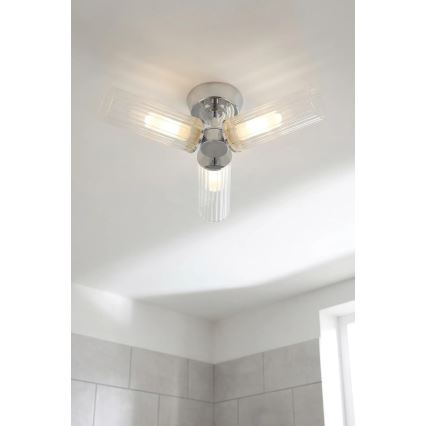 Markslöjd 109237 - Kylpyhuoneen pinta-asennettava kattovalaisin RIMINI 3xG9/20W/230V IP44 kiiltävä kromi