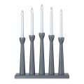 Markslöjd 704197 - Joulukynttilänjalka MASESKÄR 5xE10/3W/230V harmaa