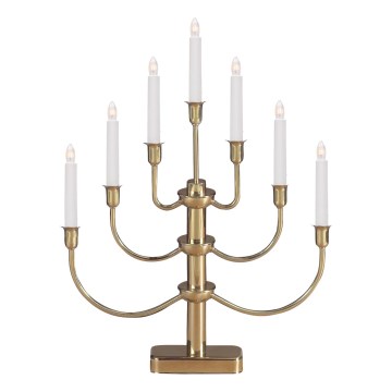 Markslöjd 704415 - Joulukynttelikkö GYLLING 7xE10/3W/230V kultainen