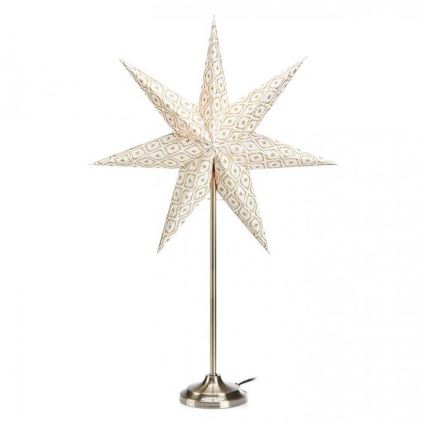 Markslöjd 705310 - joulukoristeet BAROQUE 1xE14/25W/230V 65 cm valkoinen/mattakromi