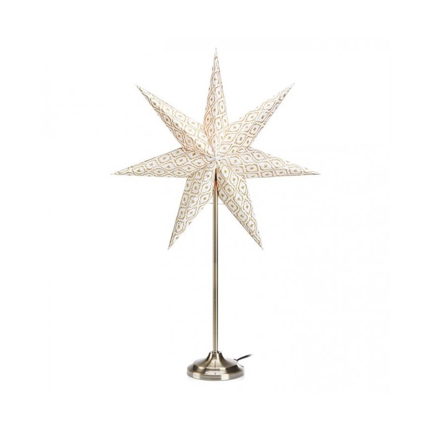 Markslöjd 705310 - joulukoristeet BAROQUE 1xE14/25W/230V 65 cm valkoinen/mattakromi