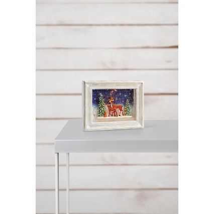 Markslöjd 705554 - LED Jouluvalaisin REINHARD LED/0,06W/4xAA/lämmin valkoinen valkoinen/patina