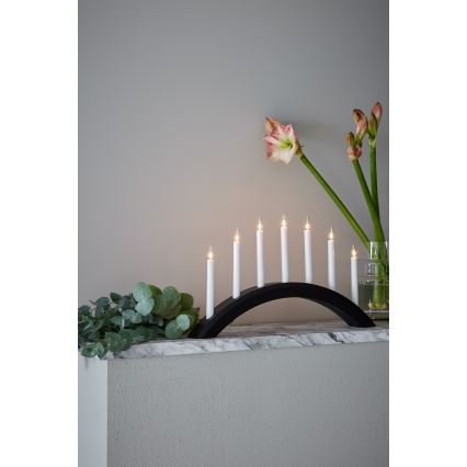 Markslöjd 705956 - Joulukynttilänjalka AVENTO 7xE10/3W/230V musta