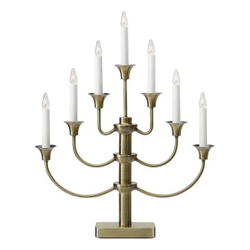 Markslöjd 706282 - Joulukynttelikkö GYLLING 7xE10/3W/230V messinki