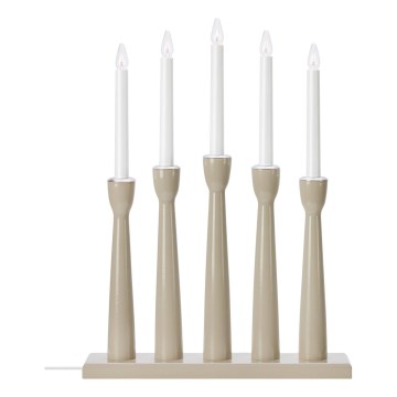 Markslöjd 706469 - Joulukynttelikkö MASESKÄR 5xE10/3W/230V mänty/beige