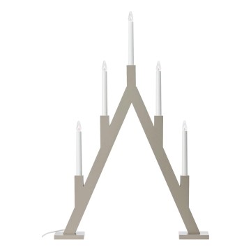 Markslöjd 706470 - Joulukynttelikkö BJURFORS 5xE10/3W/230V mänty/beige