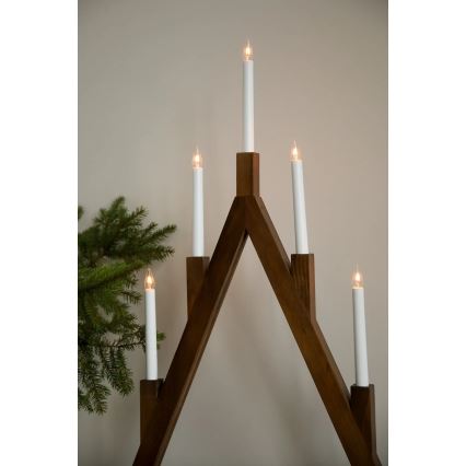Markslöjd 706471 - Joulukynttelikkö BJURFORS 5xE10/3W/230V mänty/ruskea