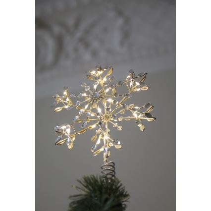 Markslöjd 706555 - LED joulukuusen tähti GLINA LED/2,16W/2xAA hopeanvärinen