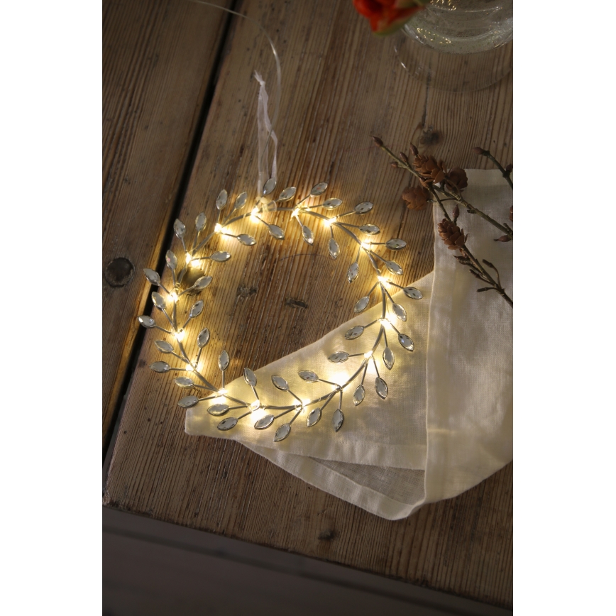 Markslöjd 706557 - LED-joulukoriste ARIA LED/3,12W/2xAA hopeanvärinen