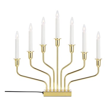 Markslöjd 706561 - Joulukynttelikkö BROSA 7xE10/3W/230V kultainen