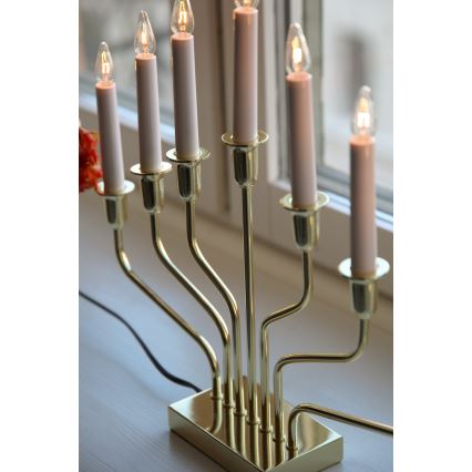 Markslöjd 706561 - Joulukynttelikkö BROSA 7xE10/3W/230V kultainen