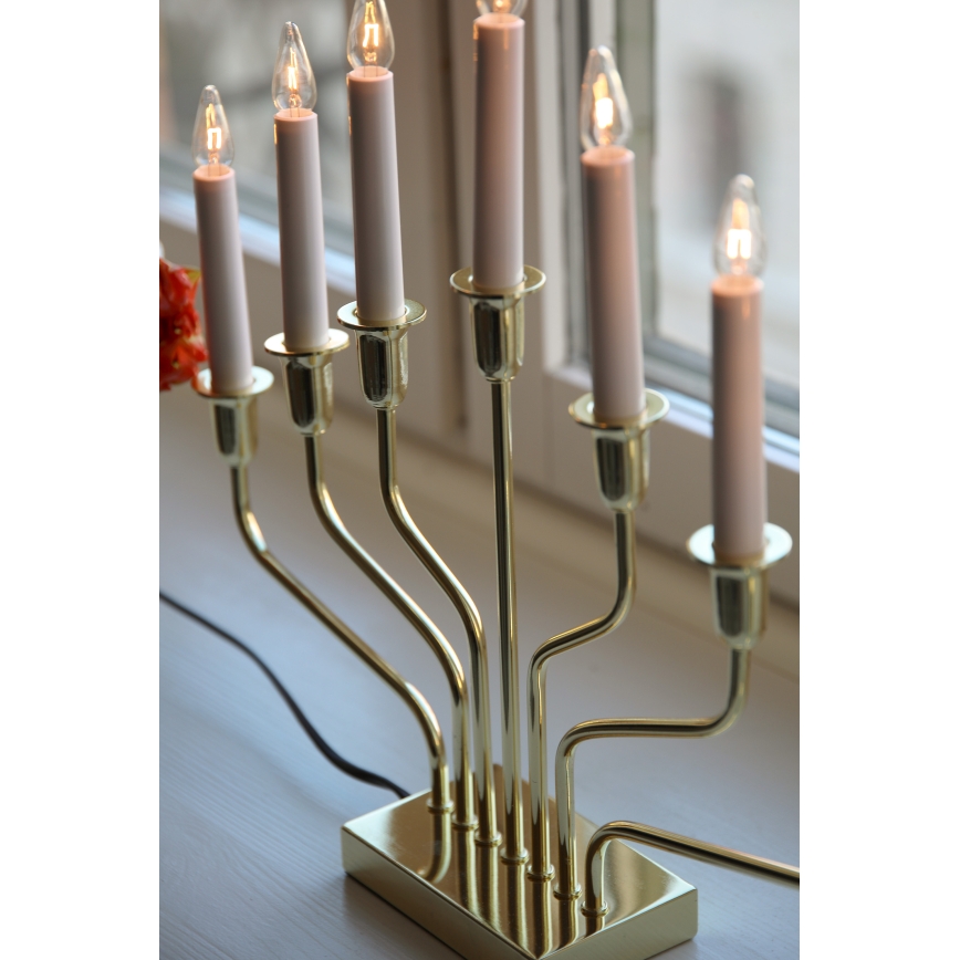 Markslöjd 706561 - Joulukynttelikkö BROSA 7xE10/3W/230V kultainen