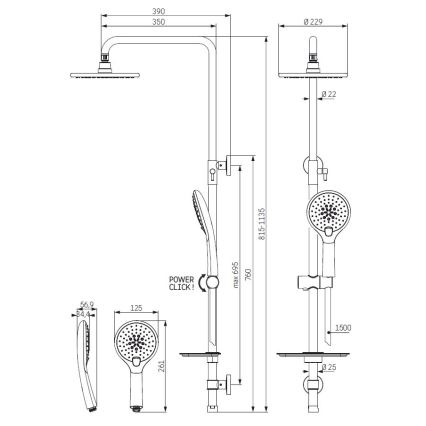 MARTOFTE suihkusetti musta