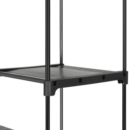 MATIS kangaskaappi hyllyillä ja vaatetangolla 140x174 cm harmaa