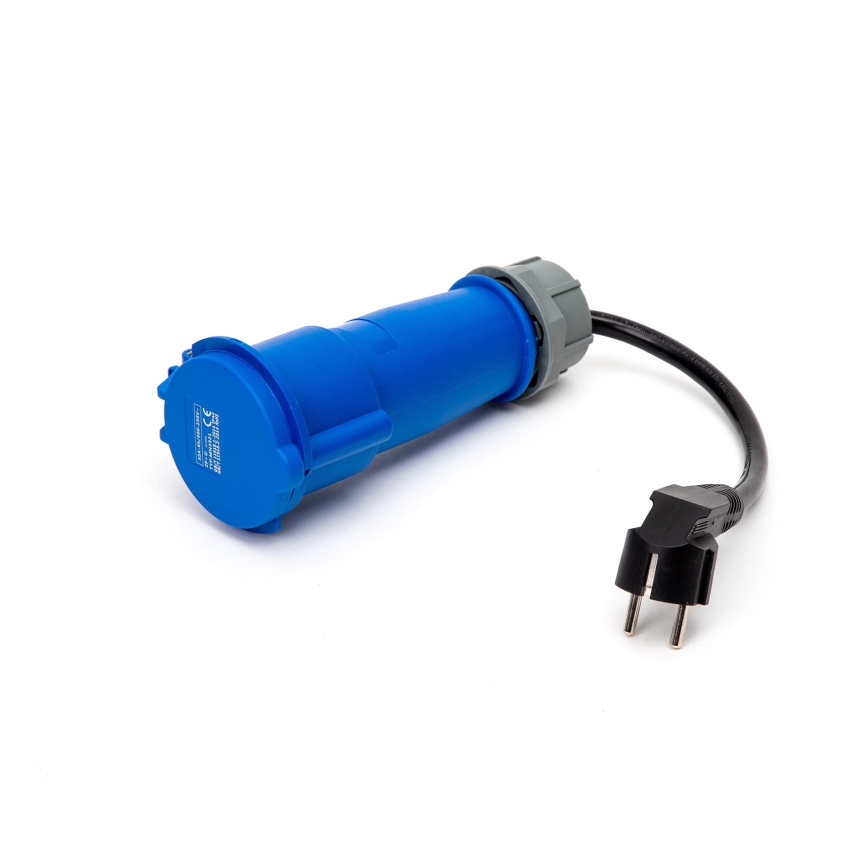 Matkalatauspiste sähköautoille EV/PHEV AC Tyyppi 2 32A/230V 7,4kW IP55 5m + adapteri 230V 3,7kW + kotelo