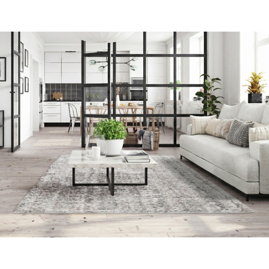 Matto BILBAO SHAGGY 80x150 cm harmaa/antrasiitti