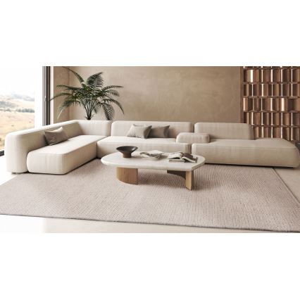 Matto FIR WOOL 120x170 cm 2600 g/m2 kerma/luonnonväri