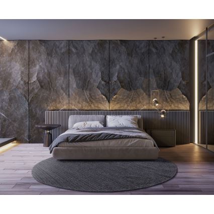 Matto FIR WOOL 160 cm 2600 g/m2 antrasiitti/luonnonväri